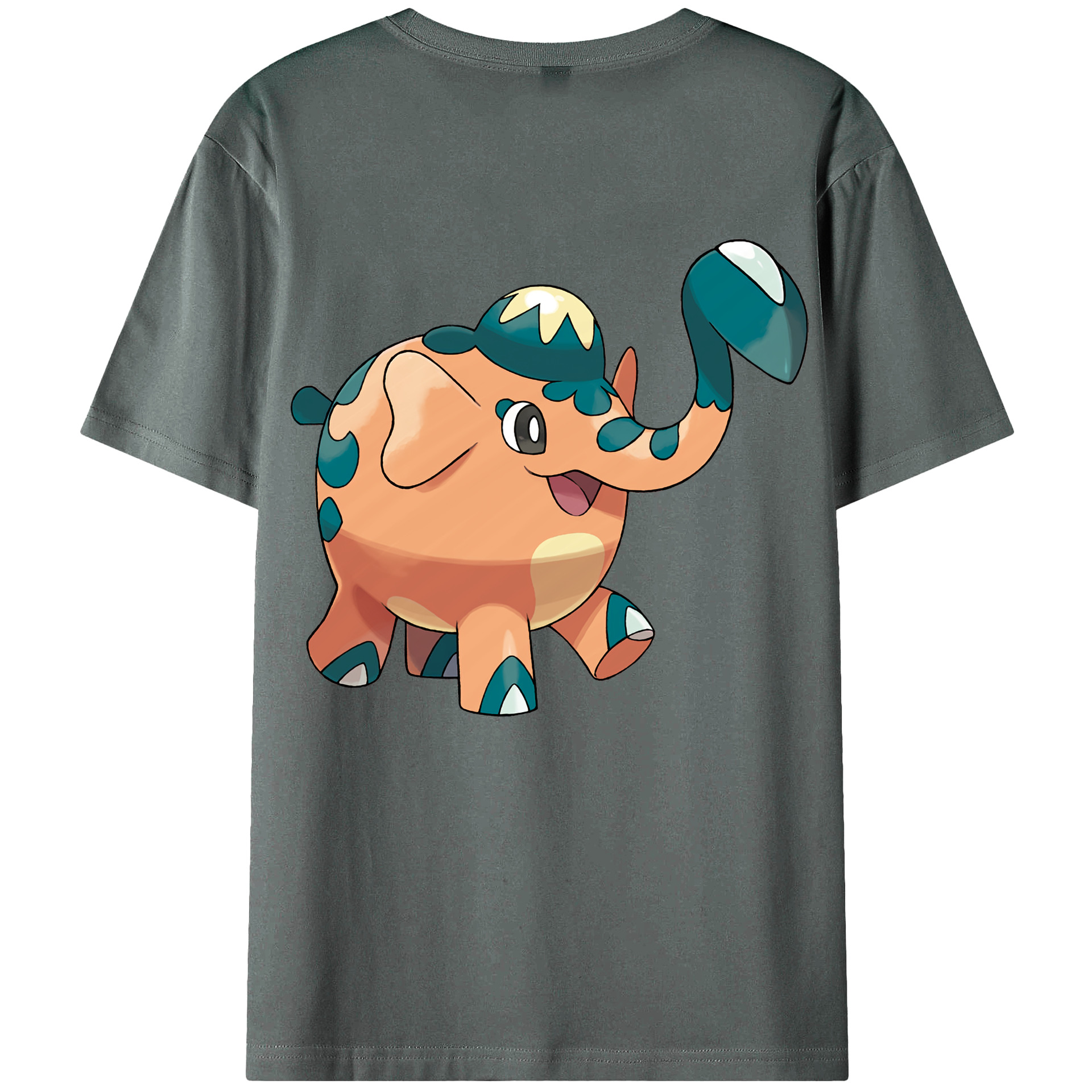 （画像用） ポケットモンスター Pokémon 綿100％ メンズ半袖Tシャツ（バックプリント） 通気性